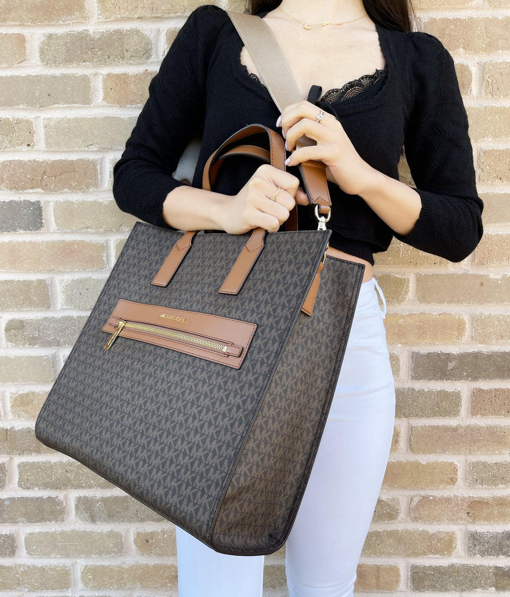 Brown Large Tote Crossbody V75800