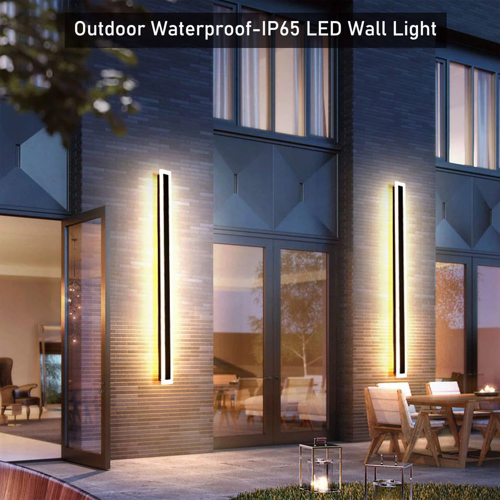 2 Pack 31.5 Inch LED Wall Light Waterproof Black A5123