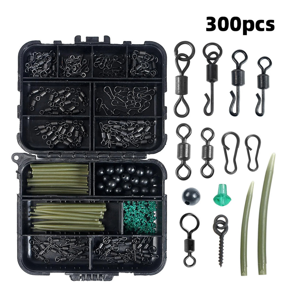 Carp Fishing Rolling Swivels Beads Stopper Accessories T925782