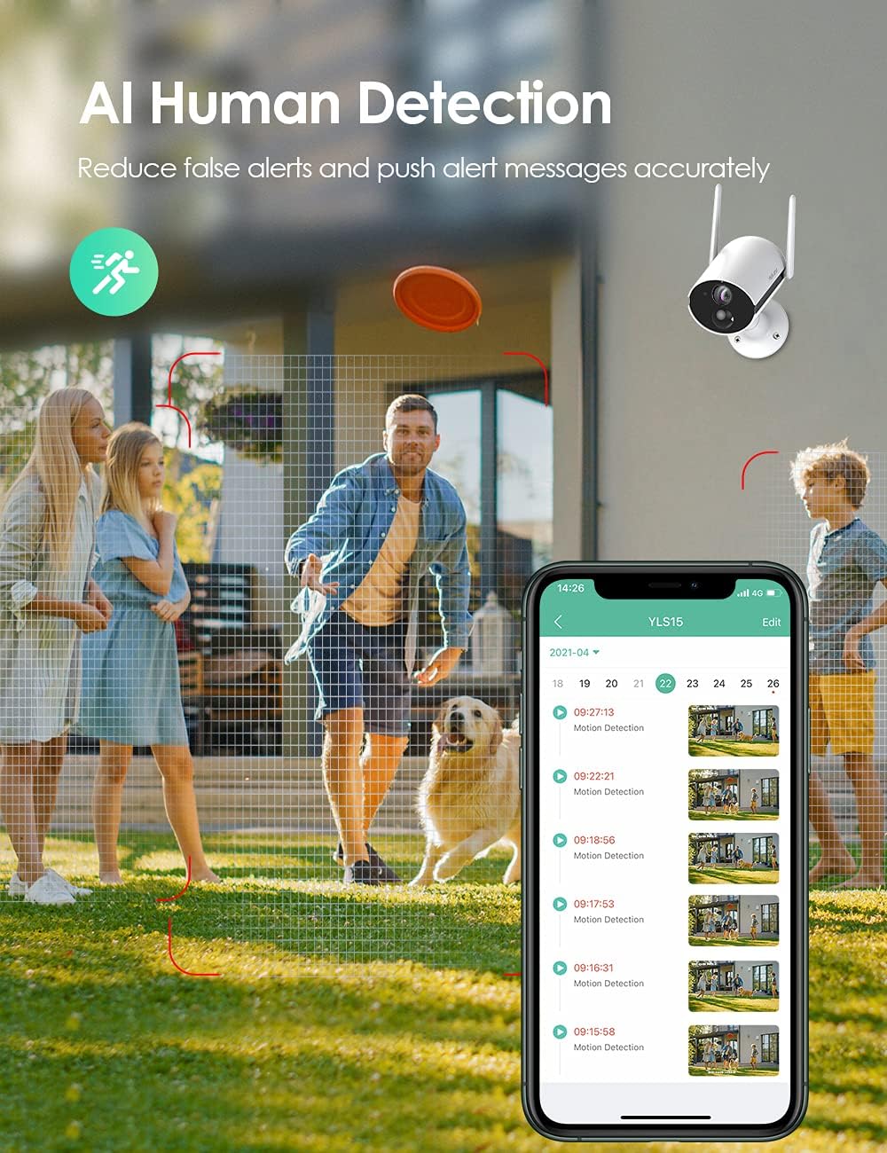 Wire-Free Security Camera with 2-Way Audio and Night Vision D53257