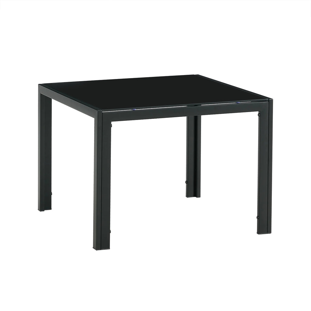 Glass Coffee Table Set of 2 Black F288033