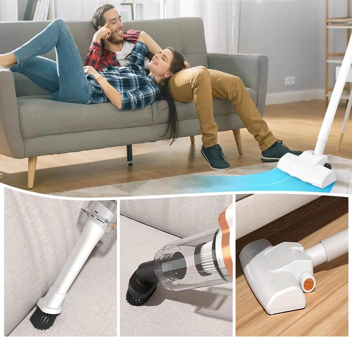 Cordless Vacuum Cleaner, 8500Pa White N146439