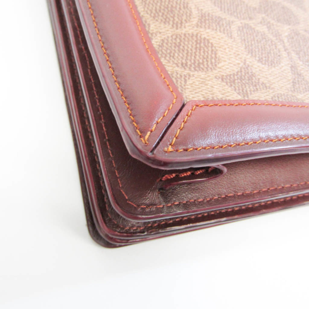 Beige Brown Leather Shoulder Bag H332042