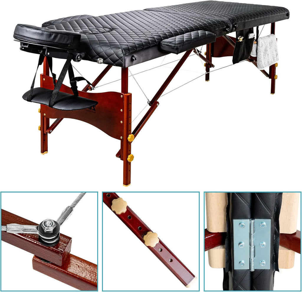 Portable Memory Foam Massage Table with Carrying Case W930829