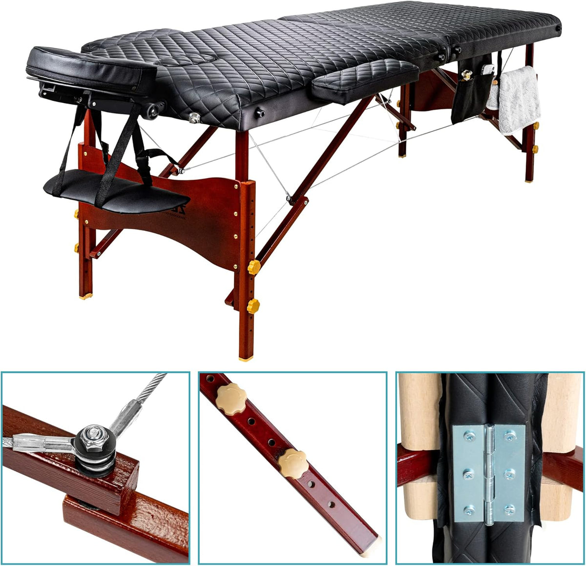 Portable Memory Foam Massage Table with Carrying Case W930829