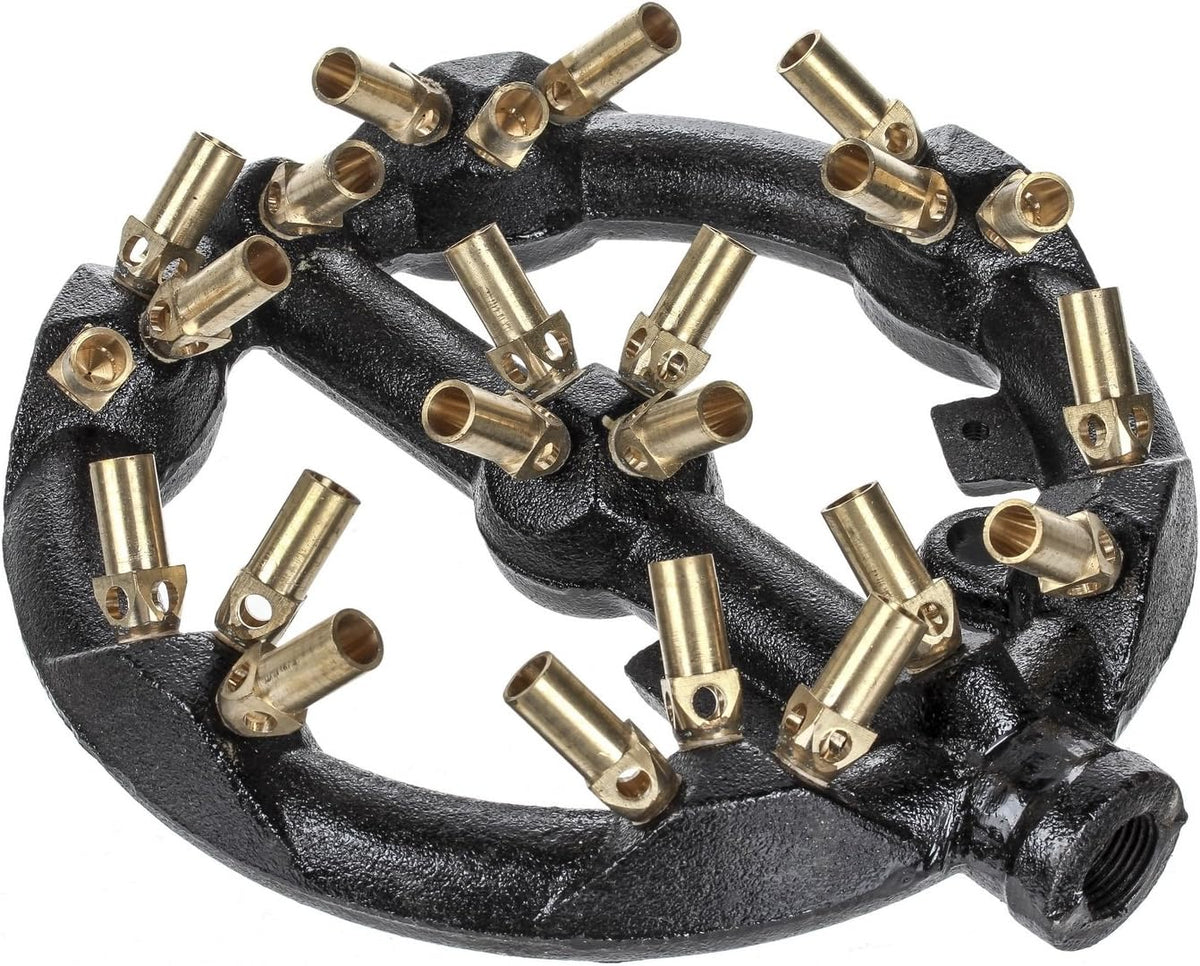Cast Iron Round Nozzle Jet Burner with 32 Brass Tips, 160,000 BTU I27151