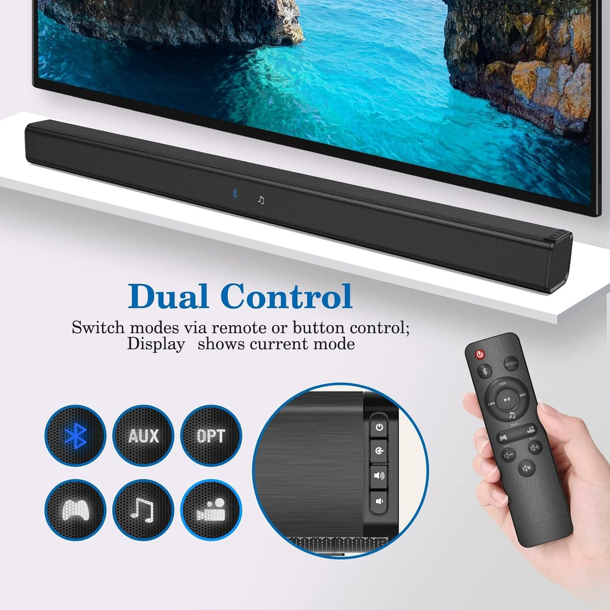 Wired & Wireless Bluetooth 5.0 Soundbar O6599