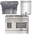 48 Inch Dual Fuel Range, Wall Mount Range Hood, Dishwasher Q193312