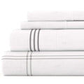 4 Piece Gray Checkered Flannel California King Sheet Set E72680