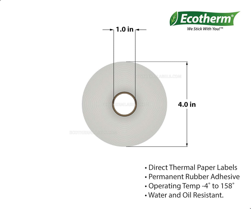 2x1 Thermal Labels Paper Stickers 1310 Per Roll 12 Rolls Direct Thermal R34699