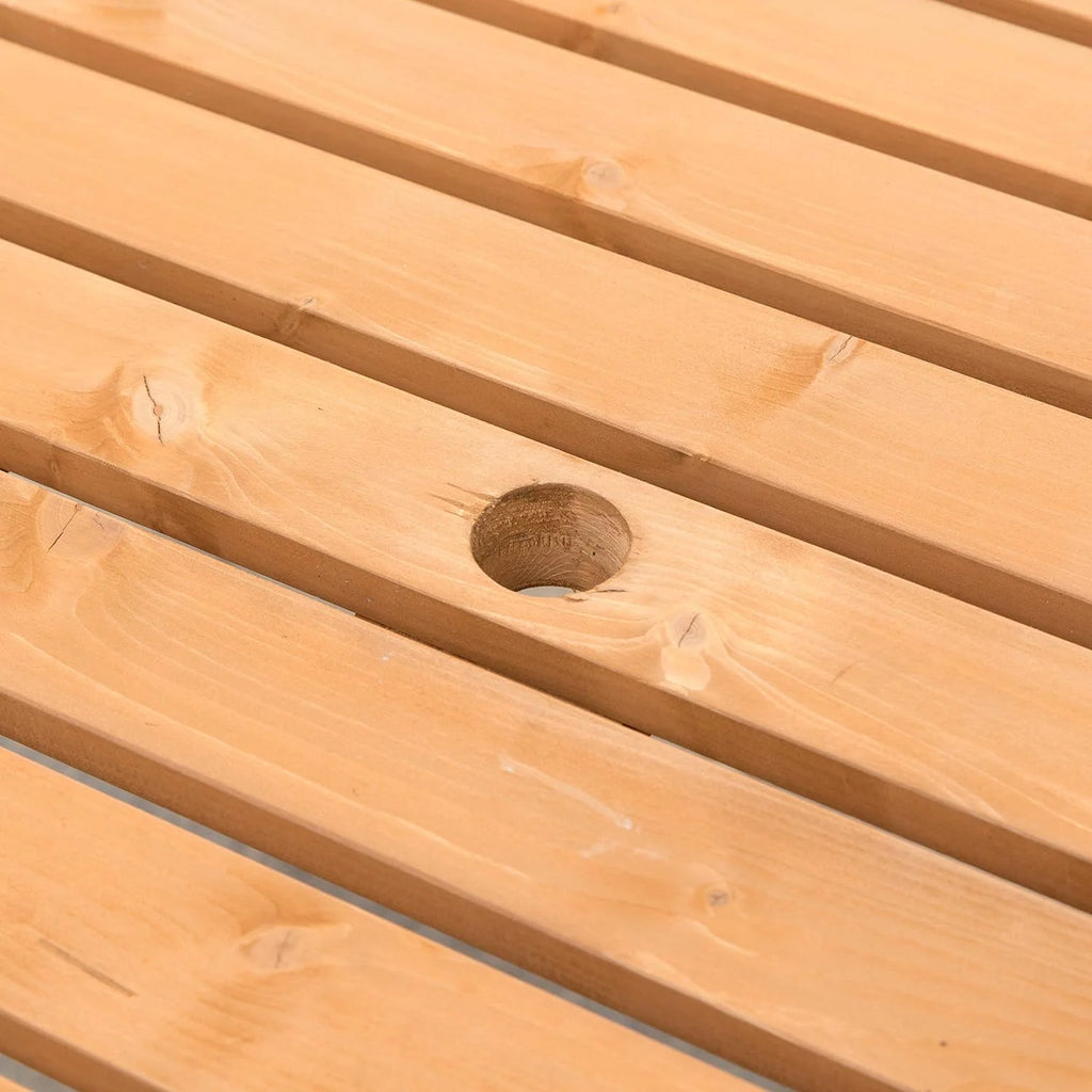Wooden Round Picnic Table with Bench G475885