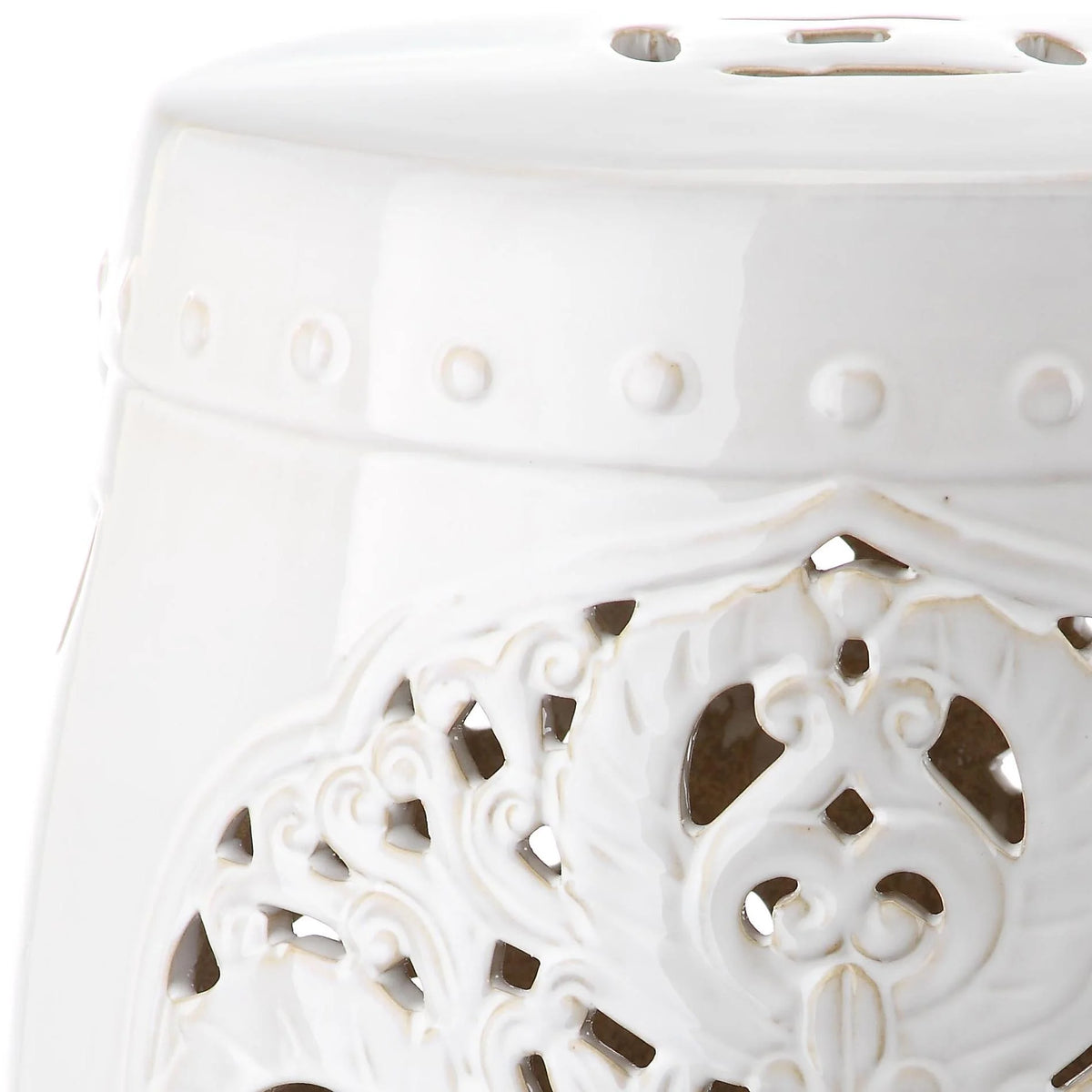 White Patio Stool J499124