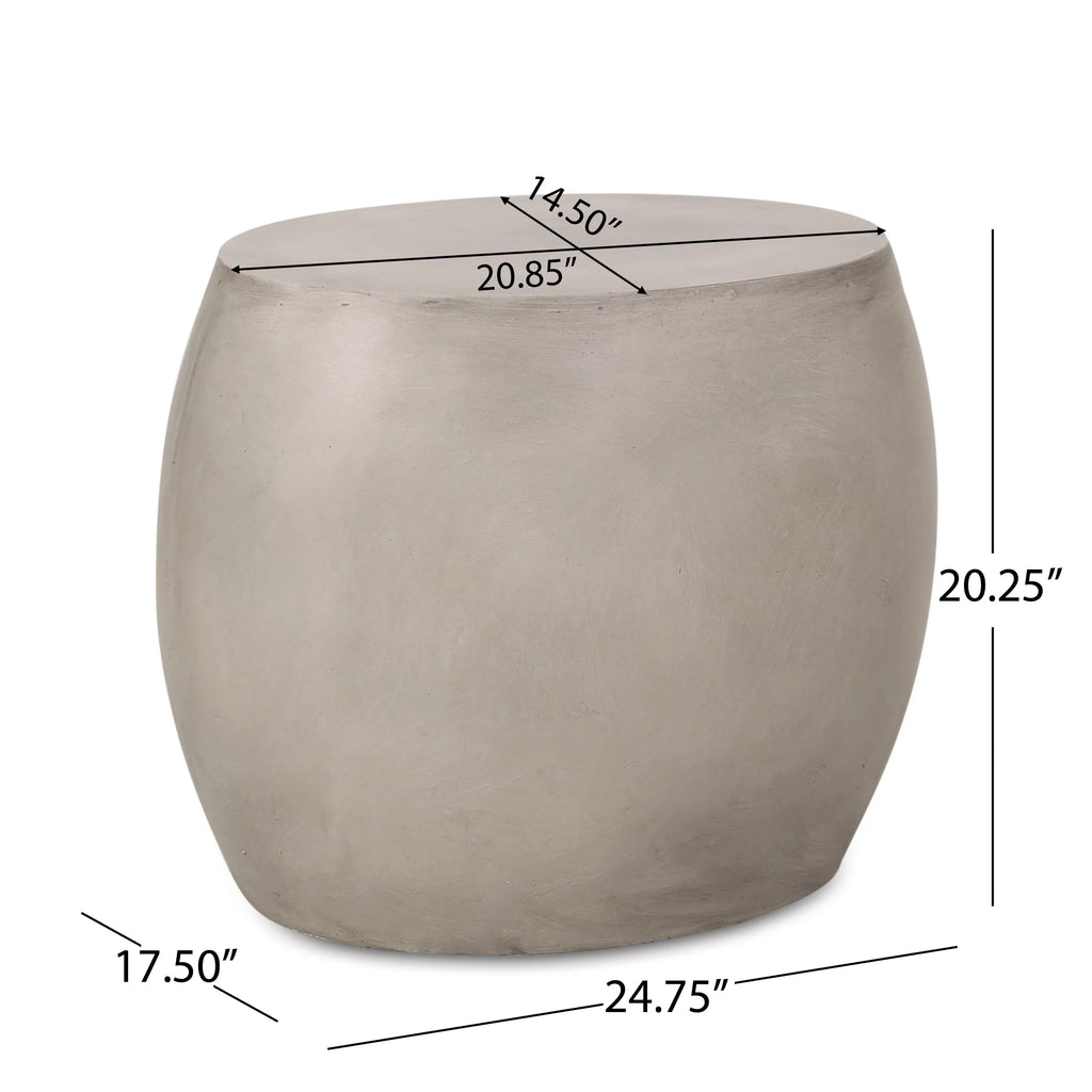 Light Gray Concrete Side Table J213