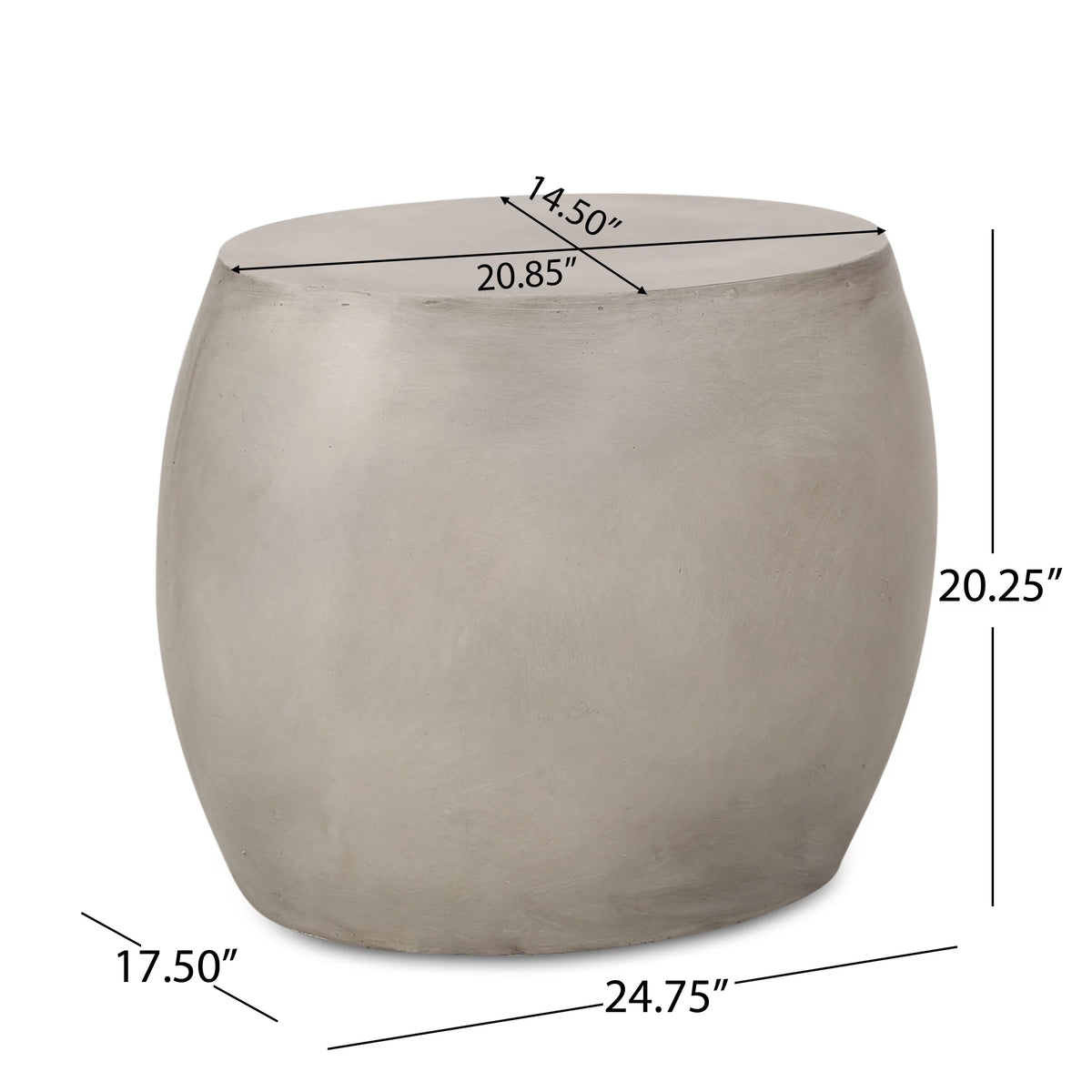 Light Gray Concrete Side Table J213