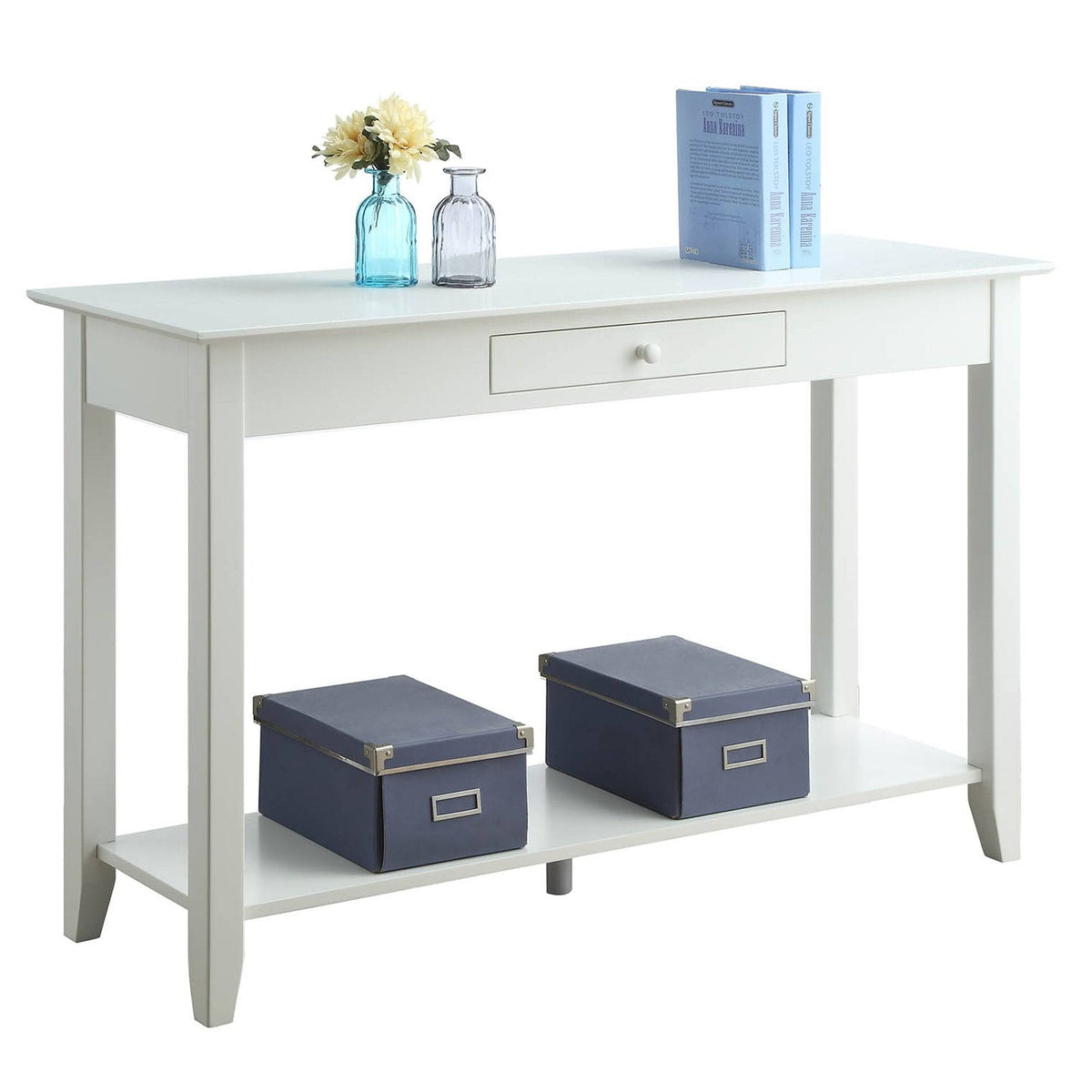 Espresso Single-Drawer Console Table O6461
