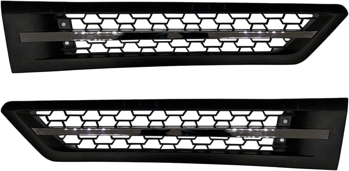 Green LED Side Grille Air Intake Vent Replacement Left Right Pair for Freightliner Cascadia 2018+ I57117