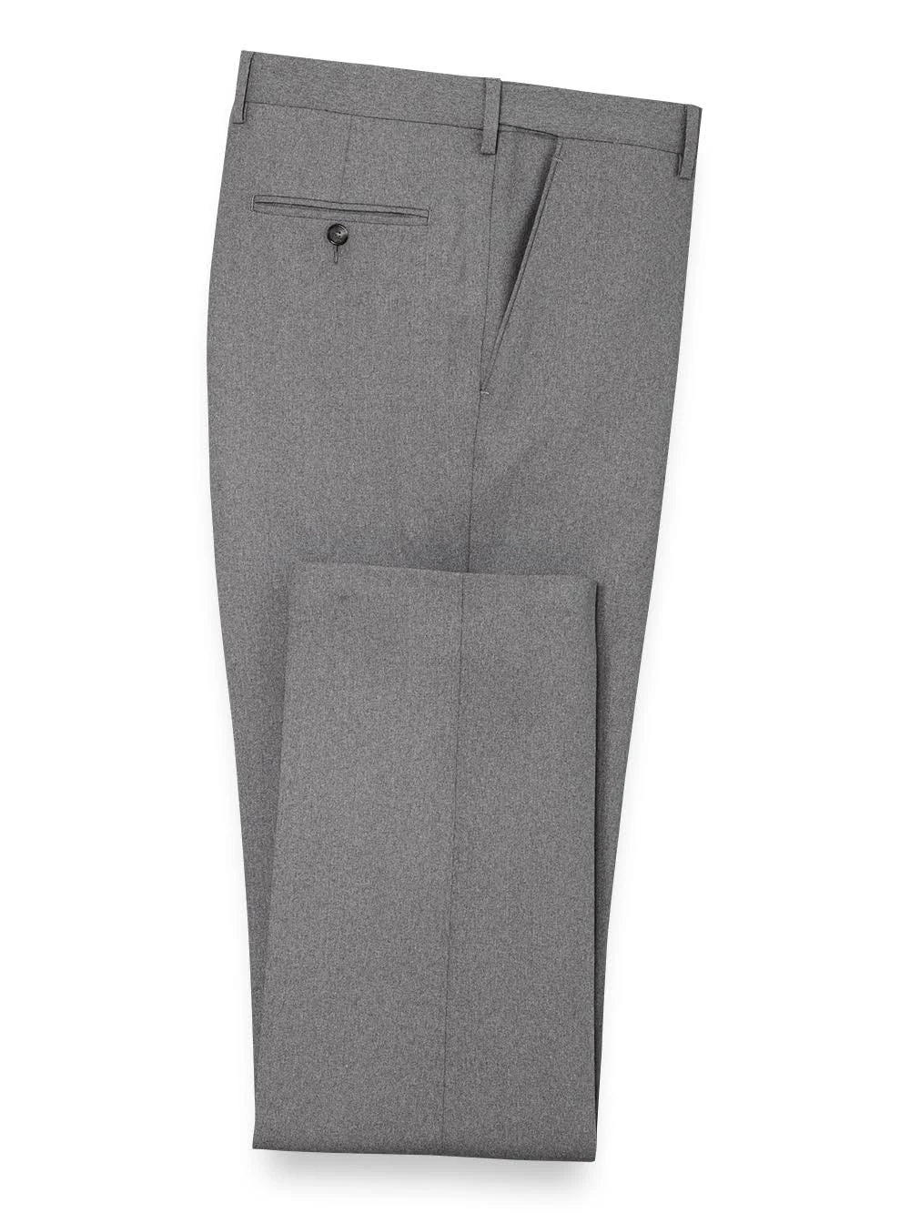 Tailored Fit Solid Grey Wool Suit B5510