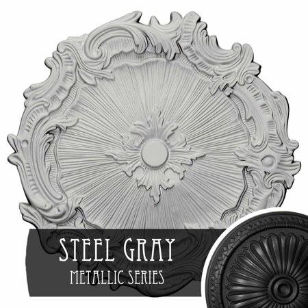 16 1/2x22OD x 3 7/8x22ID x 1 1/2x22P Hand-Painted Rust Ceiling Medallion M9386