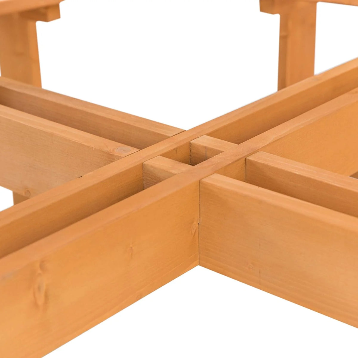 Wooden Round Picnic Table with Bench G475885