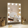 White Metal Makeup Mirror with Lights M869708