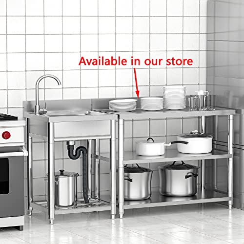 Stainless-Steel Single Bowl Kitchen Sink Set with Faucet Y3406