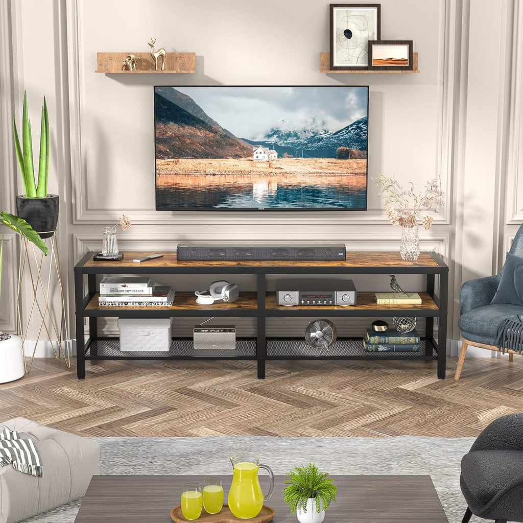 Rustic Brown and Gray Oak TV Stand Y908487