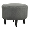 Charcoal Round Ottoman I70189