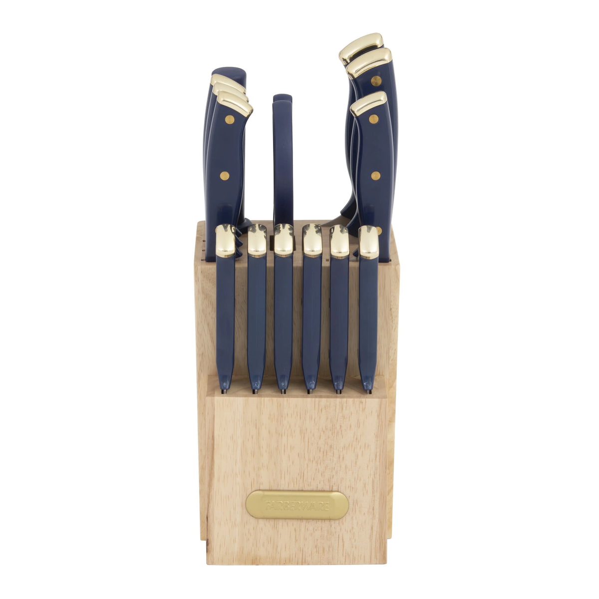 15-Piece Forged Triple Riveted Knife Set with Block X9246