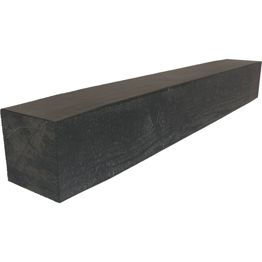 Rough Sawn Faux Wood Fireplace Mantel, Aged Ash R330