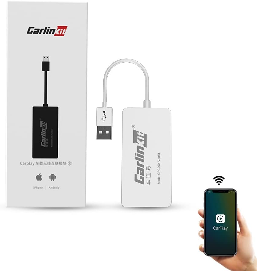 Wireless CarPlay Adapter Android Auto USB Dongle for Aftermarket Car Radio with Android System 4.4.2 or Above X33548