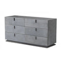 Gunmetal Gray Six Drawers Double Dresser G4914