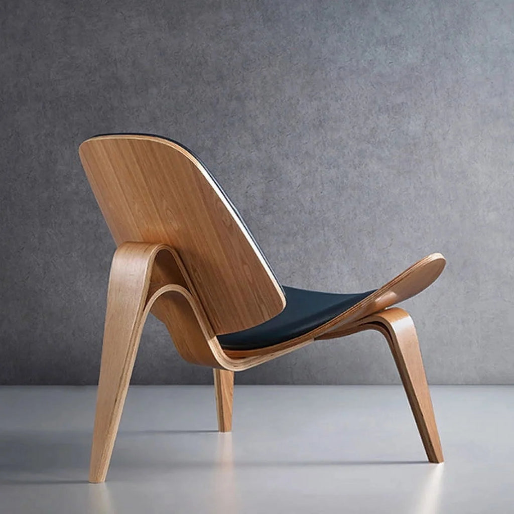 Ash Plywood Fabric Upholstery Lounge Chairs N854