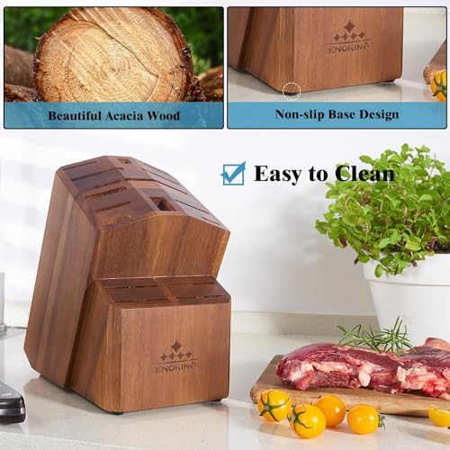 20 Slots Acacia Wood Knife Block O9728
