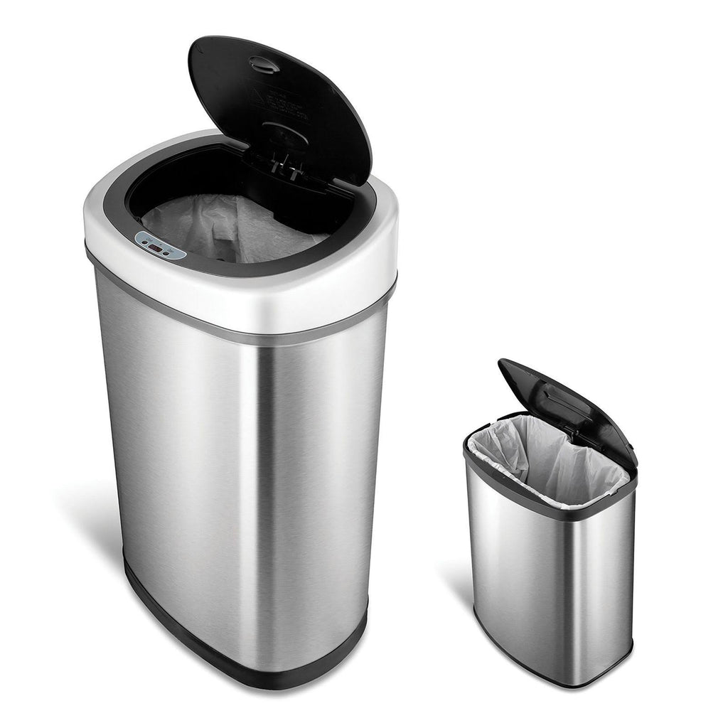 13 Gal 50L & 2 Gal 8L Stainless Trash Can Combo Set T885910