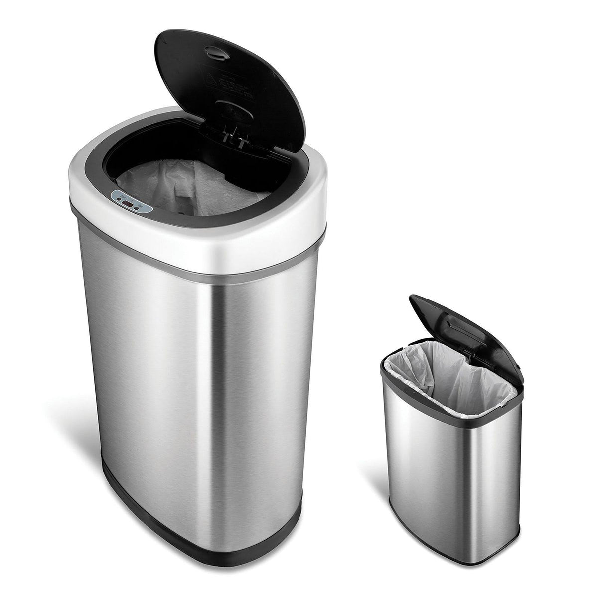 13 Gal 50L & 2 Gal 8L Stainless Trash Can Combo Set T885910