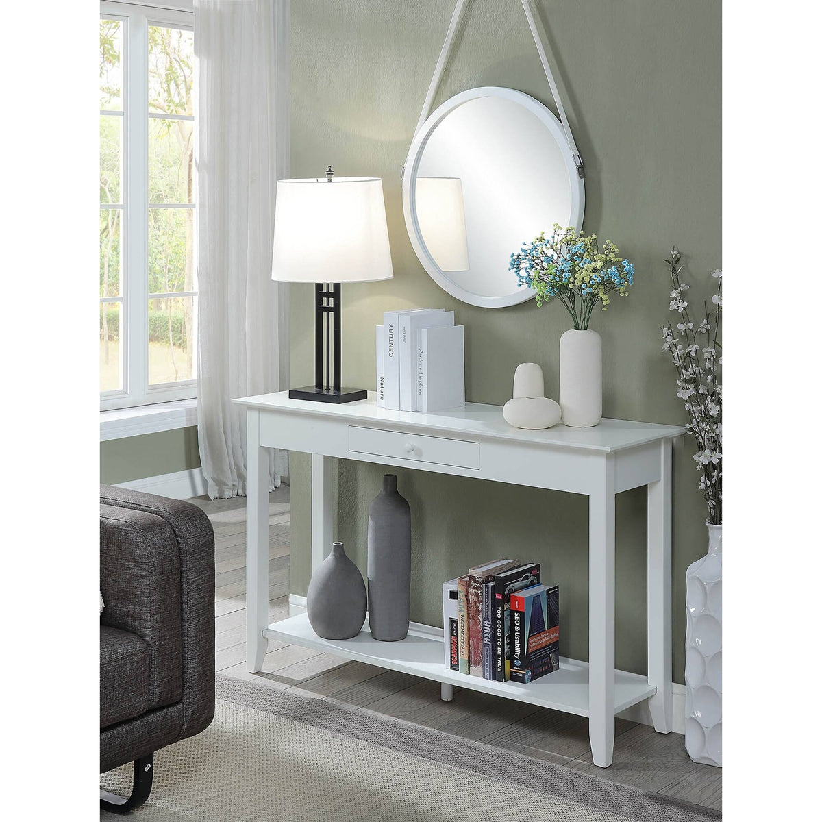 Espresso Single-Drawer Console Table O6461