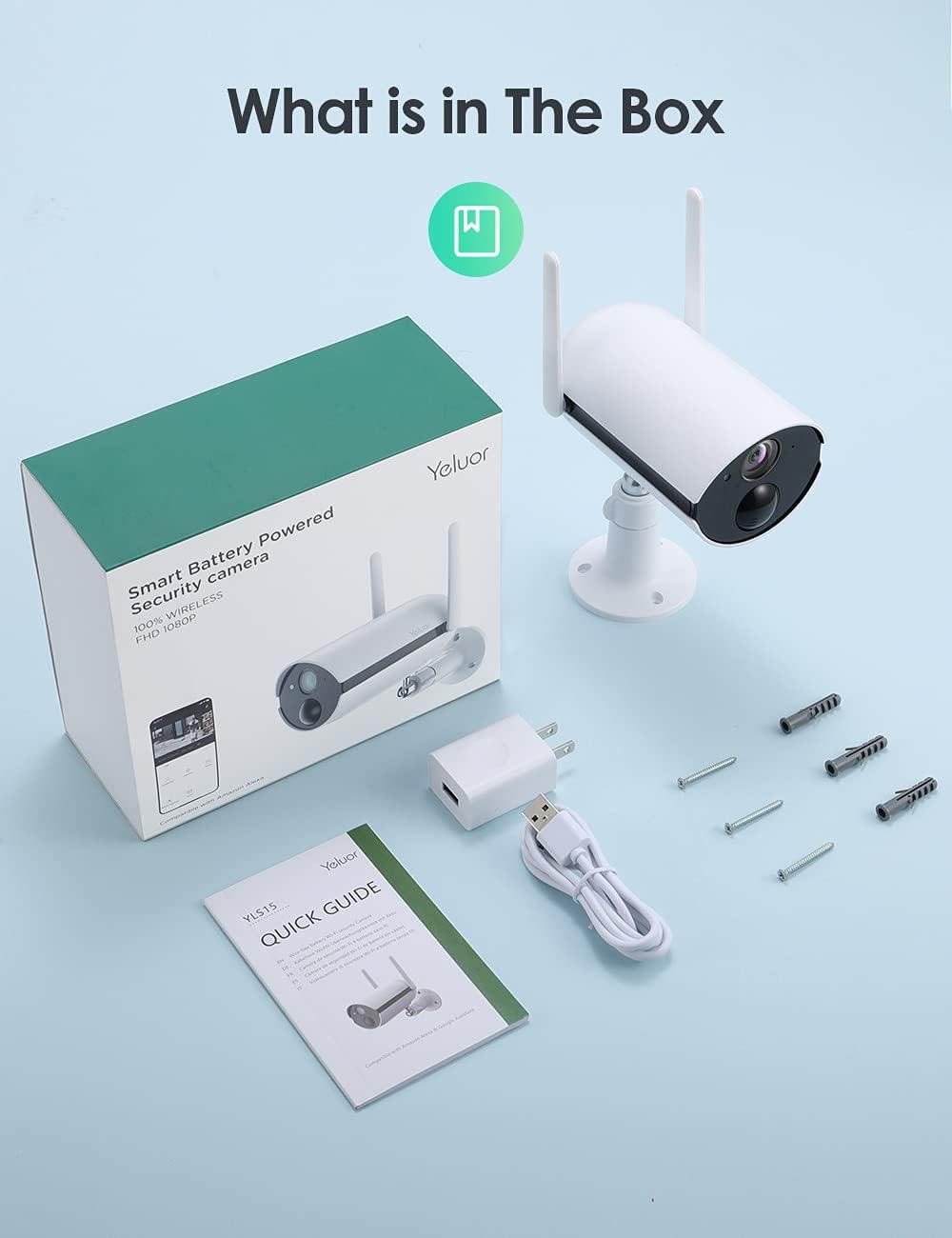 Wire-Free Security Camera with 2-Way Audio and Night Vision D53257