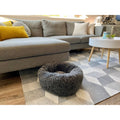 Dark Grey Round Donut Pet Bed Y95378