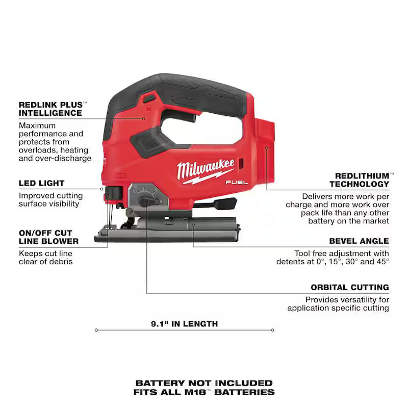 18V Lithium-Ion Brushless Cordless Jig Saw E365