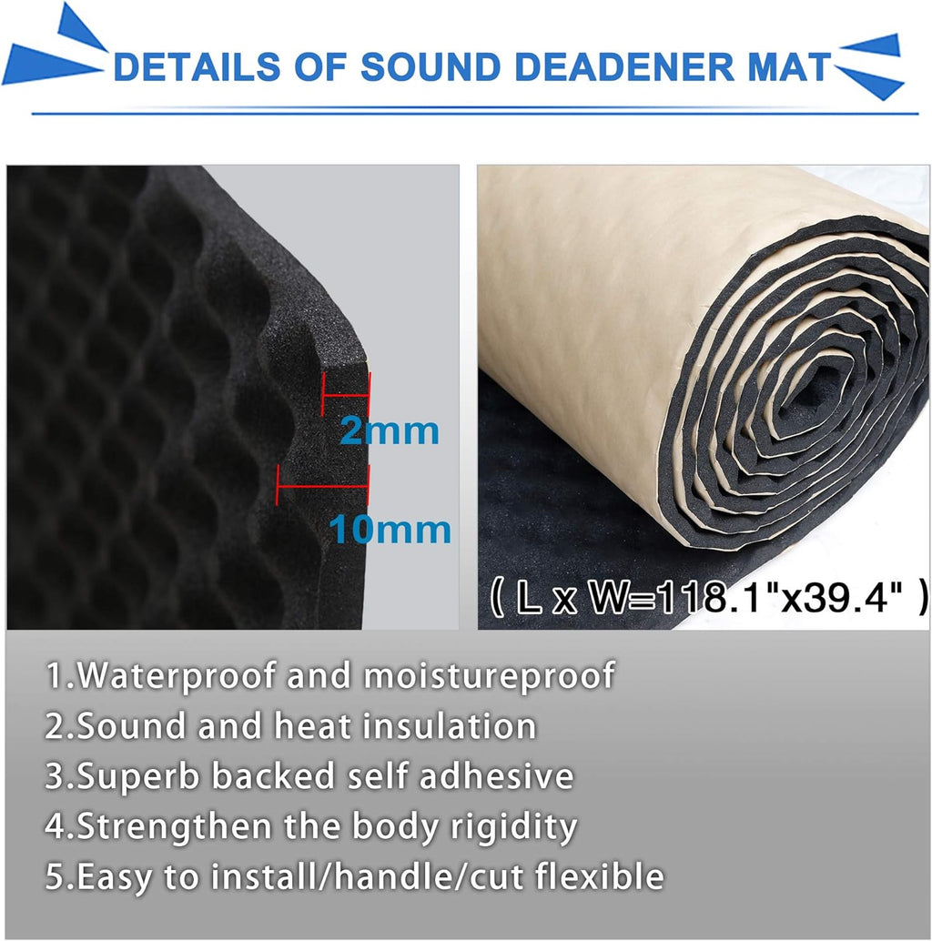 Wave Foam Acoustic Absorption Mat 39.3x39.3 10.8sqft R6894