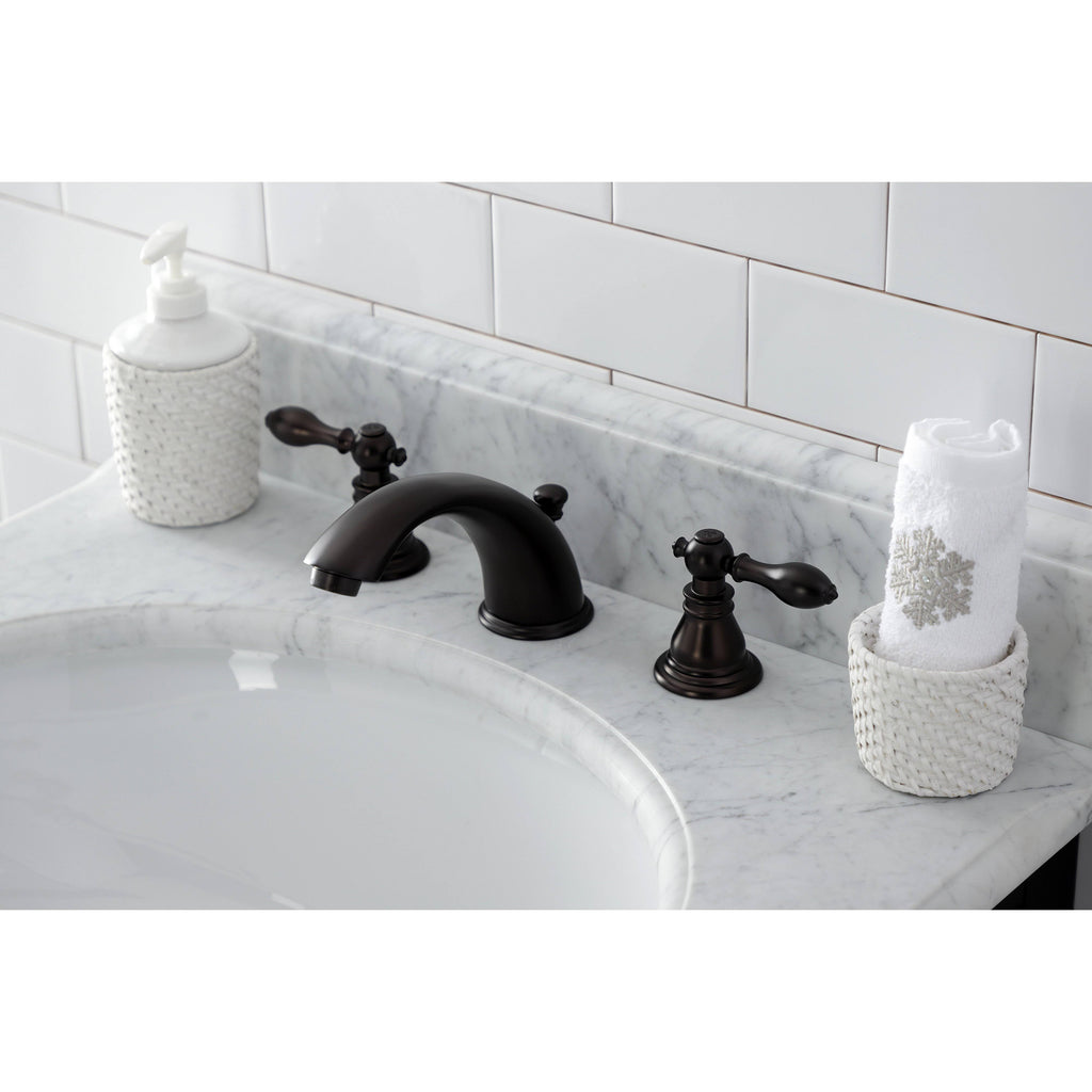 Brushed Nickel Widespread Bathroom Faucet with Pop-Up M72349