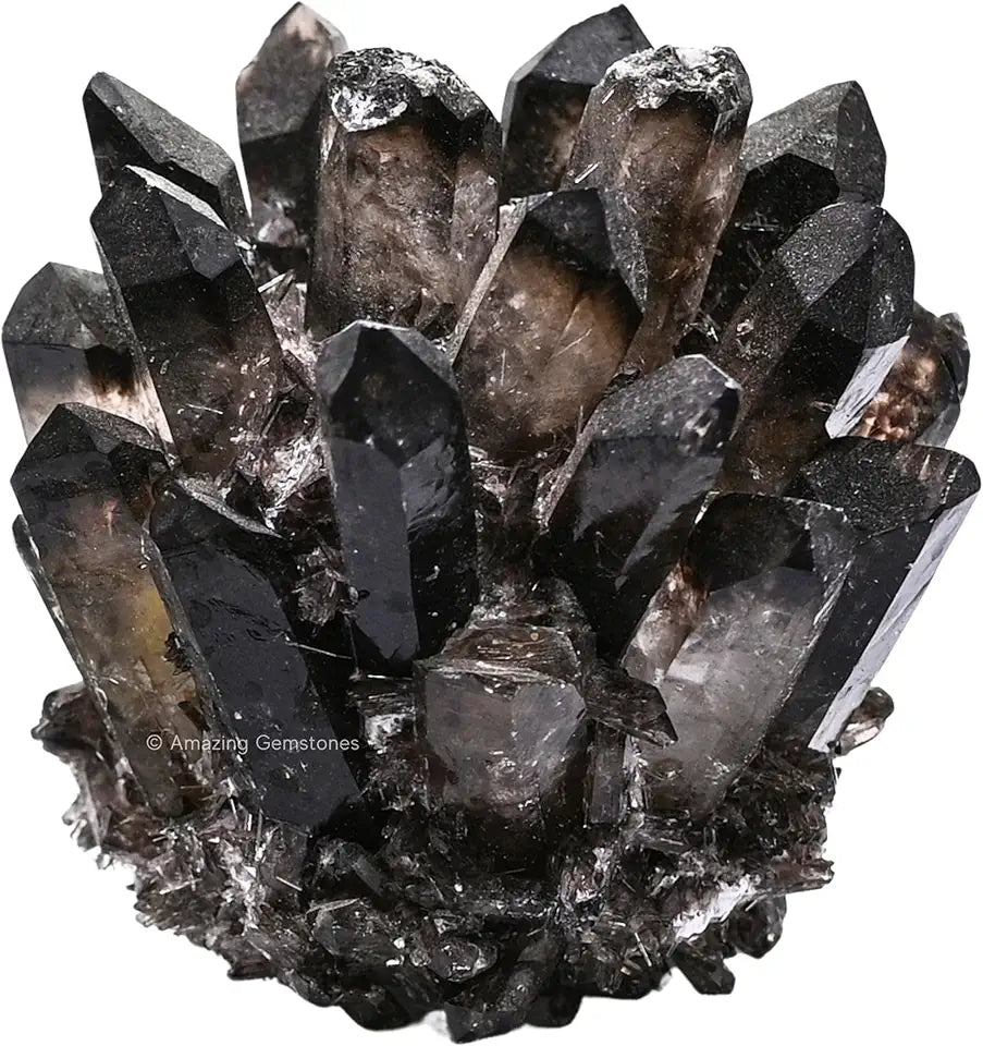 Large Smoky Quartz Crystal Cluster Points T13370