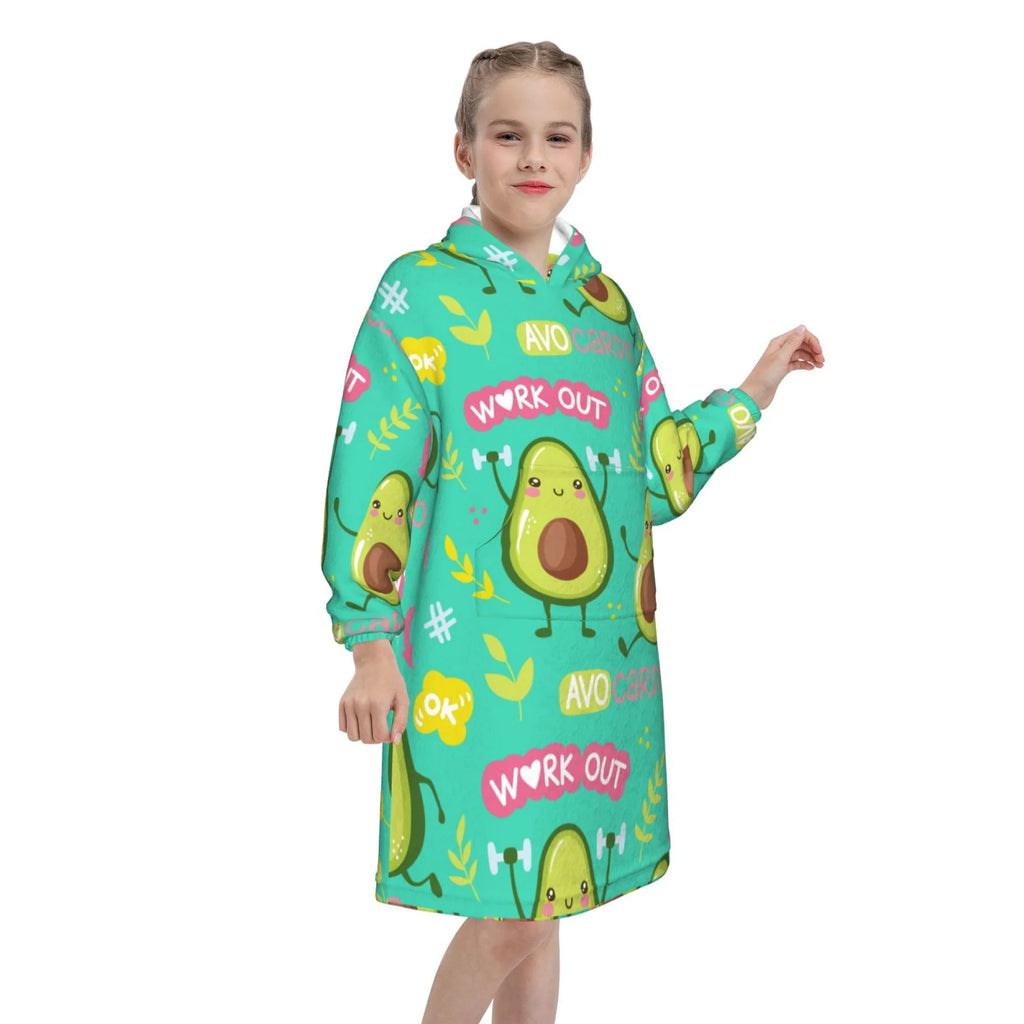 Sherpa Fleece Hooded Blanket W287