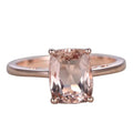 10mm Cushion Morganite 4 Carat Engagement Ring 10k Rose Gold Filigree N3342