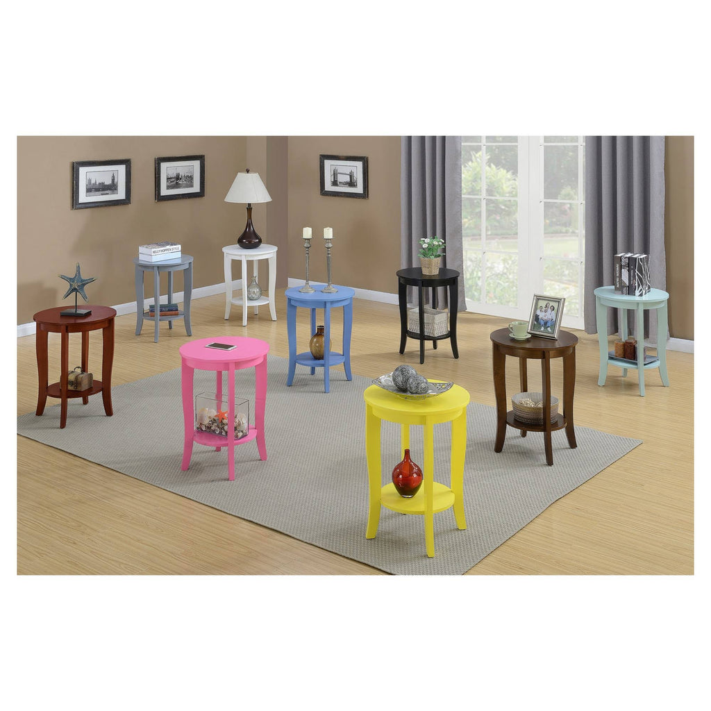 Round End Table Espresso M6298