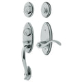 Polished Chrome Double Cylinder Handleset with Wave Lever X793767