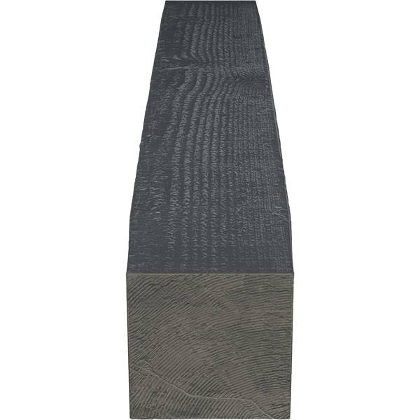 Rough Sawn Faux Wood Fireplace Mantel, Aged Ash R330