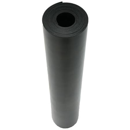 Black 3/16 in. x 36 in. x 72 in. Rubber Sheet F853