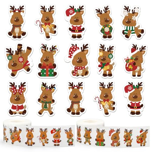 1000Pcs Christmas Self-Adhesive Stickers 12 Design B110