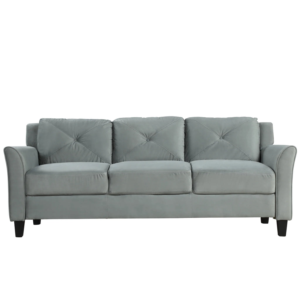 Grey 3 Piece Button Tufted Sectional Sofa Set D222832